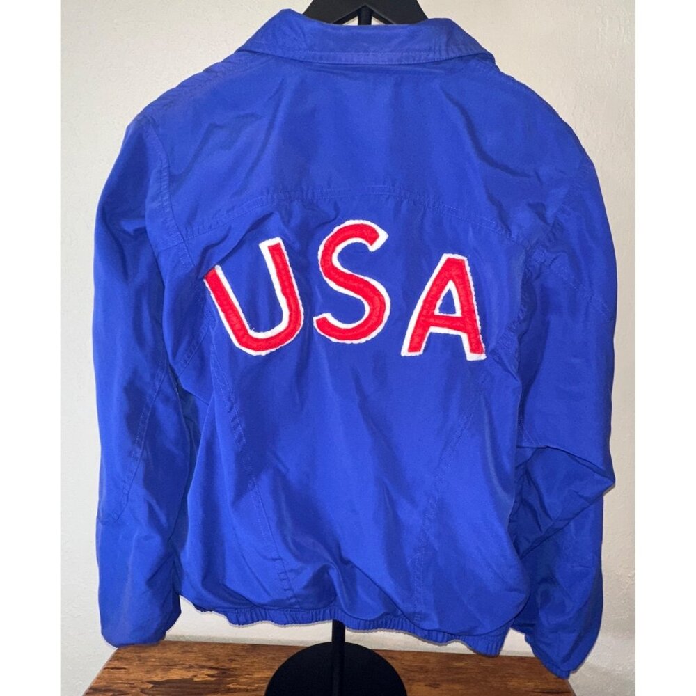 Vintage 1980 Koret Track Suit USA Blue Red Joggers Jacket Medium
